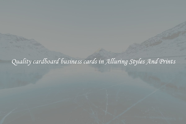 Quality cardboard business cards in Alluring Styles And Prints