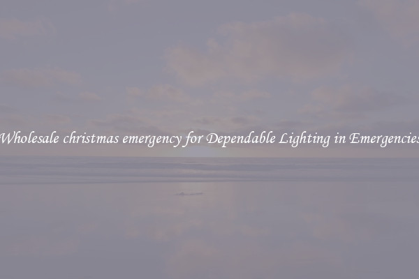 Wholesale christmas emergency for Dependable Lighting in Emergencies