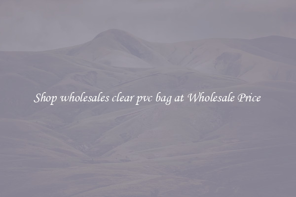 Shop wholesales clear pvc bag at Wholesale Price 