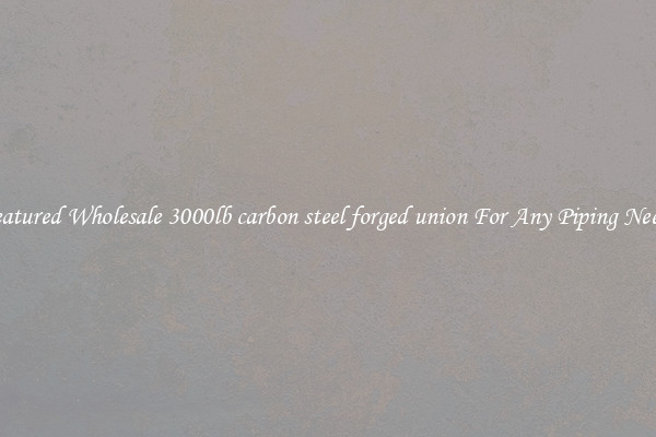 Featured Wholesale 3000lb carbon steel forged union For Any Piping Needs