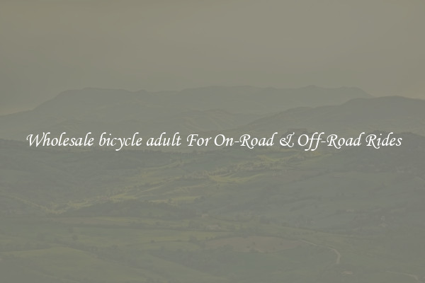 Wholesale bicycle adult For On-Road & Off-Road Rides