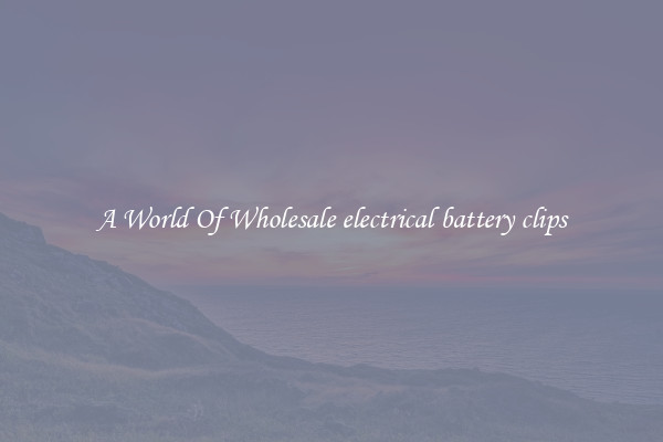 A World Of Wholesale electrical battery clips