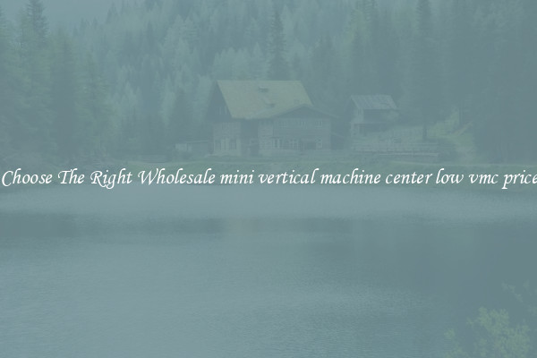 Choose The Right Wholesale mini vertical machine center low vmc price