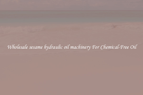 Wholesale sesame hydraulic oil machinery For Chemical-Free Oil