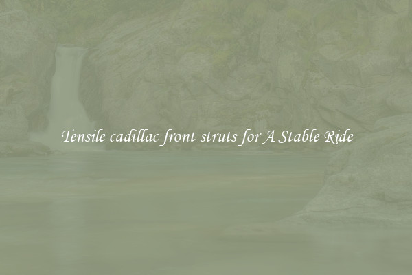 Tensile cadillac front struts for A Stable Ride