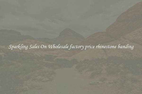 Sparkling Sales On Wholesale factory price rhinestone banding