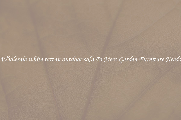 Wholesale white rattan outdoor sofa To Meet Garden Furniture Needs