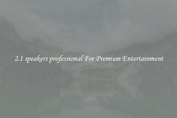 2.1 speakers professional For Premium Entertainment