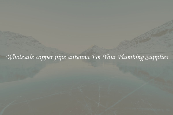 Wholesale copper pipe antenna For Your Plumbing Supplies